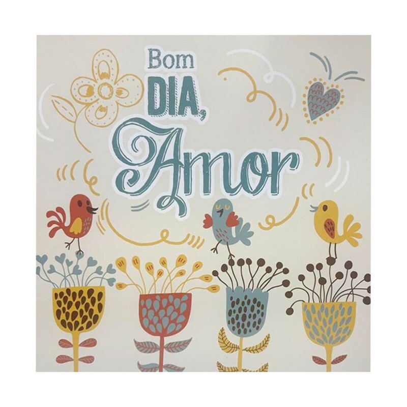 QUADRO BOM DIA AMOR 20X20CM # QQ1024