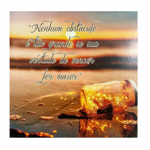 QUADRO NENHUM OBSTACULO 20X20CM # QQ1025