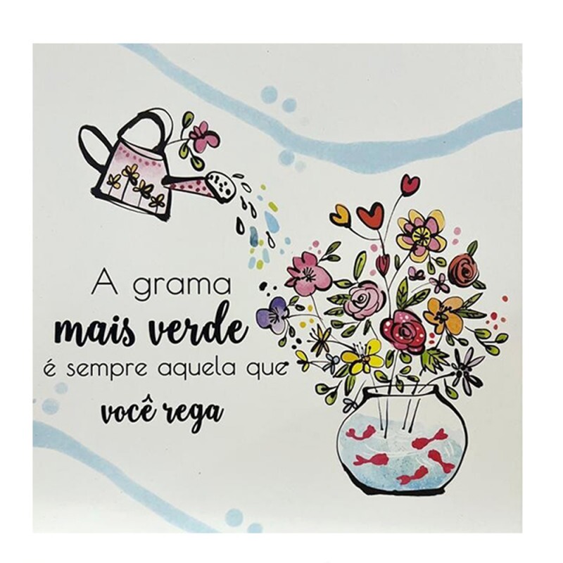 QUADRO A GRAMA MAIS VERDE 20X20CM # QQ1025