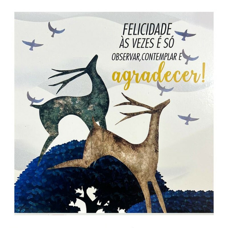 QUADRO FELICIDADE AS VEZES 20X20CM # QQ1025