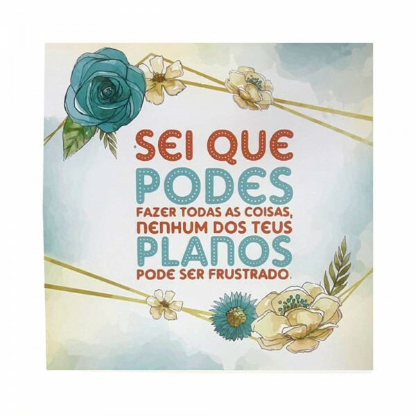 QUADRO SEI QUE PODES 20X20CM # QQ1025