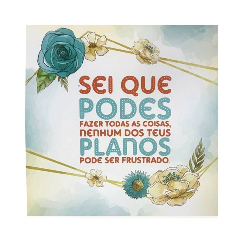 QUADRO SEI QUE PODES 20X20CM # QQ1025