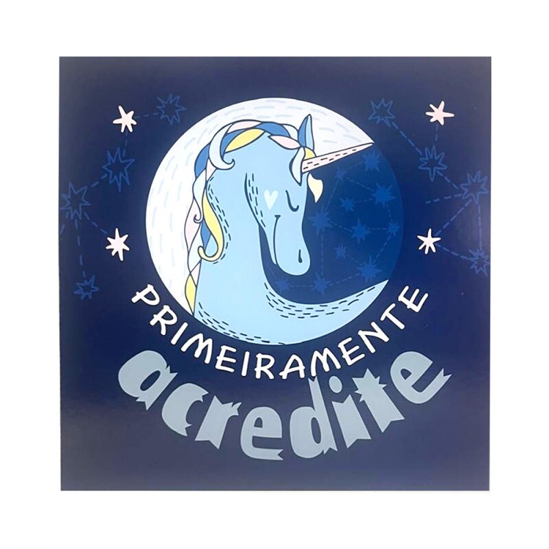 QUADRO PRIMEIRAMENTE ACREDITE 20X20CM # QQ1025
