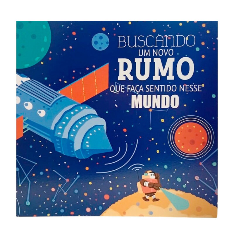 QUADRO BUSCANDO UM NOVO RUMO 20X20CM # QQ1028