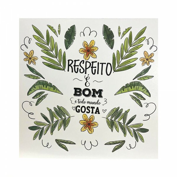 QUADRO RESPEITO E BOM 20X20CM # QQ1028
