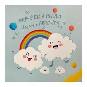 QUADRO PRIMEIRO A CHUVA 20X20CM # QQ1028