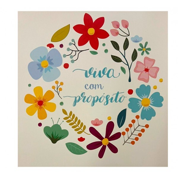 QUADRO VIVA COM PROPOSITO 20X20CM # QQ1028