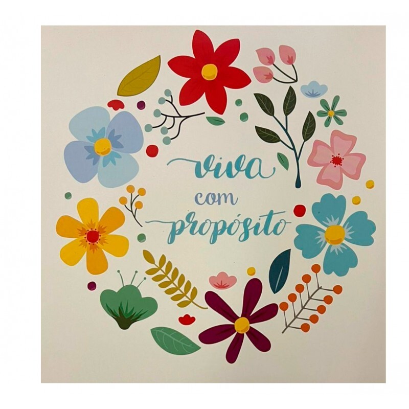 QUADRO VIVA COM PROPOSITO 20X20CM # QQ1028