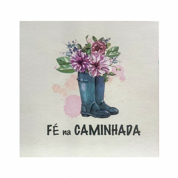 QUADRO FE NA CAMINHADA 20X20CM # QQ1029