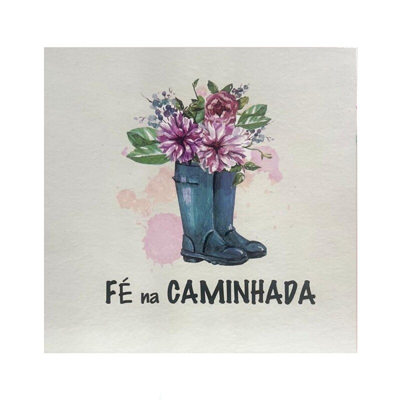 QUADRO FE NA CAMINHADA 20X20CM # QQ1029
