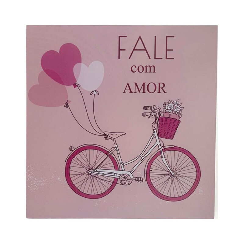 QUADRO FALE COM AMOR 20X20CM # QQ1029