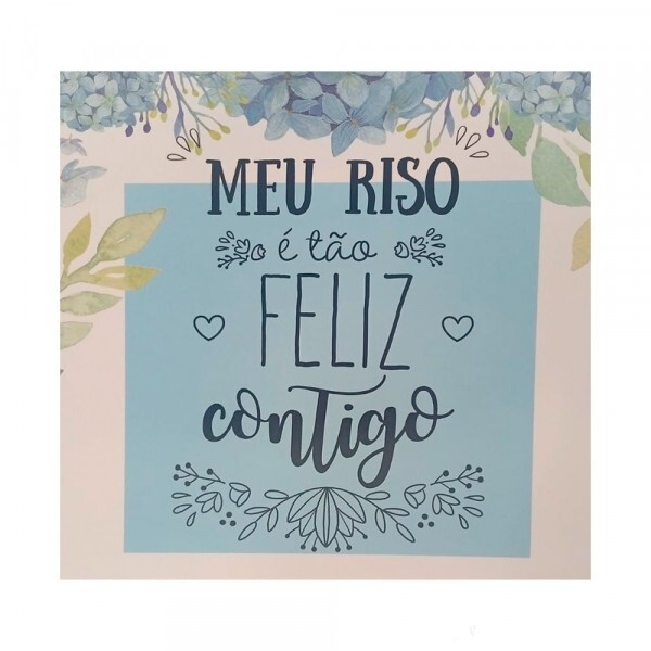 QUADRO MEU RISO E TAO FELIZ 20X20CM # QQ1008