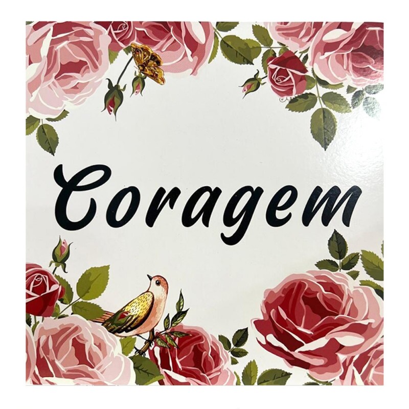 QUADRO CORAGEM 20X20CM # QQ1011