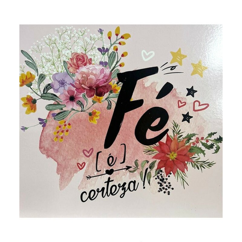 QUADRO FE E AMOR CERTERZA! 20X20CM # QQ1010