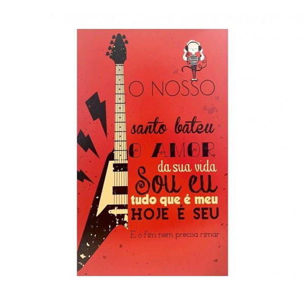 QUADRO O NOSSO SANTO BATEU 20X30CM # QQ2021