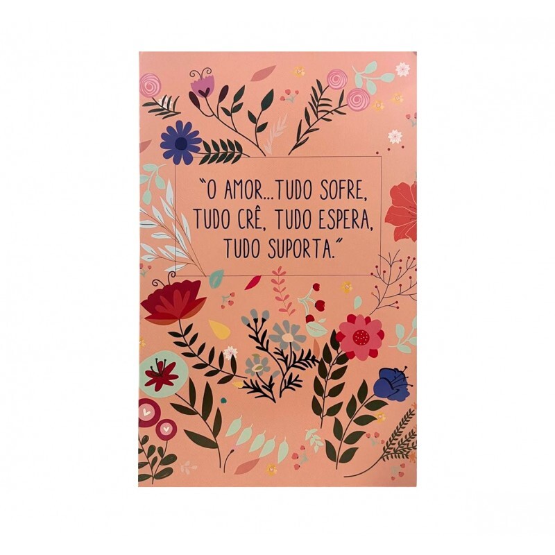 QUADRO O AMOR TUDO SOFRE 20X30CM # QQ2021