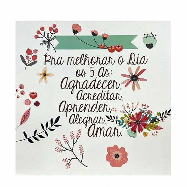 QUADRO PRA MELHORAR O DIA 20X20CM # QQ1025