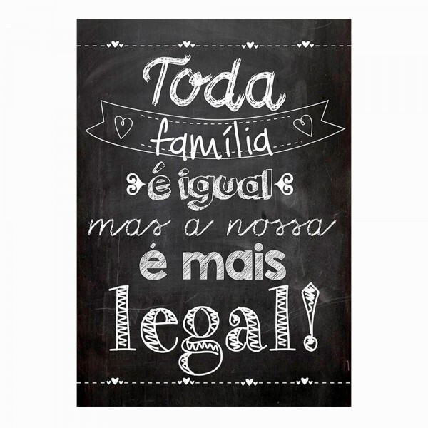 QUADRO METAL FAMILIA LEGAL 30X40CM # 3041