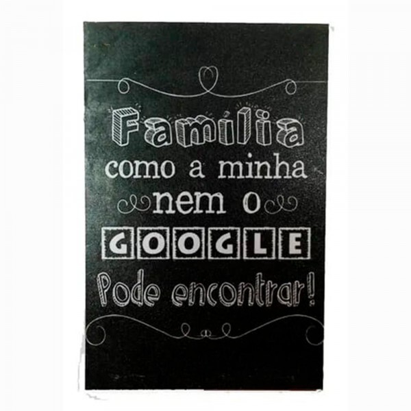 QUADRO METAL FAMILIA GOOGLE 30X40CM # 3041