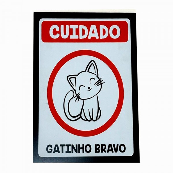 QUADRO METAL GATINHO BRAVO 30X40CM # 3041