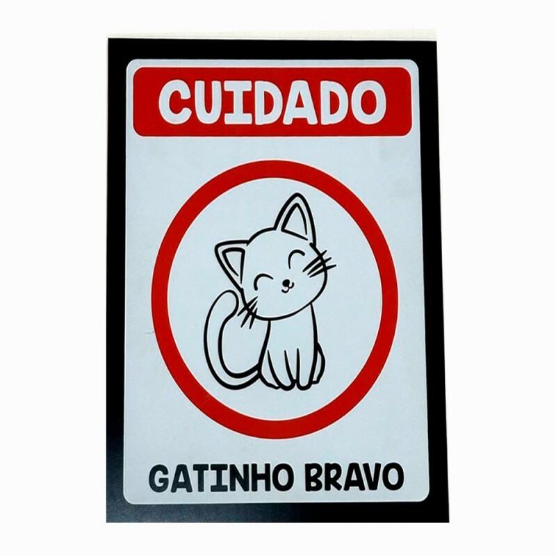 QUADRO METAL GATINHO BRAVO 30X40CM # 3041