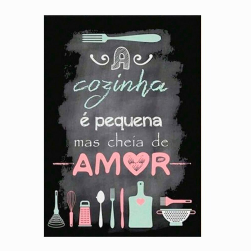 QUADRO METAL COZINHA E AMOR  30X40CM # 3041