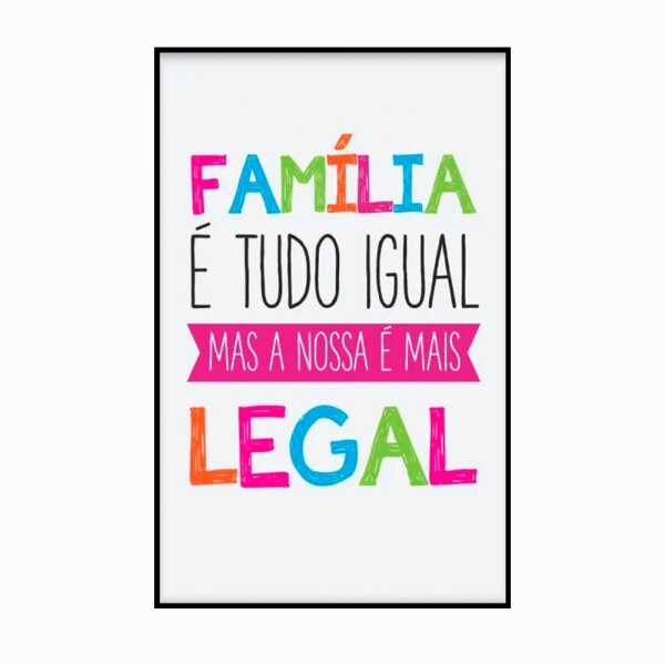 QUADRO METAL FAMILIA E TUDO 30X40CM # 3041