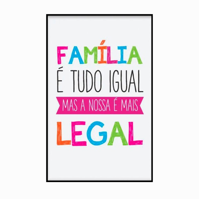 QUADRO METAL FAMILIA E TUDO 30X40CM # 3041