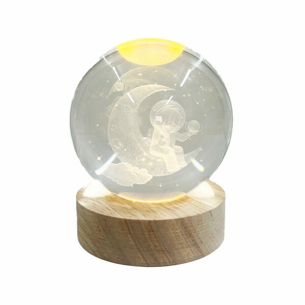 BOLA ASTRONAUTA NA LUA C/LED USB # ZRSJ-D80-16