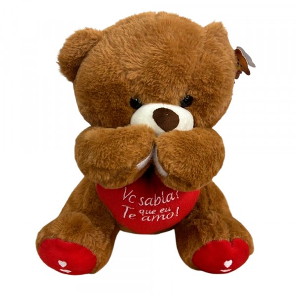 URSO COM CORACAO VOCE SABIA 30X28CM # FG9077