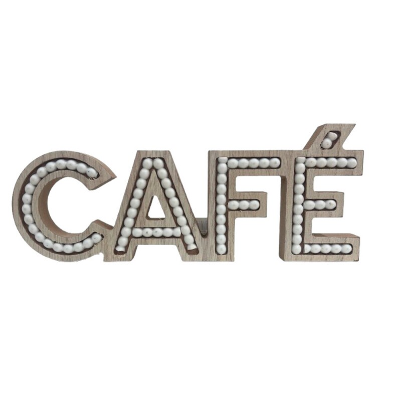 PLACA CAFE LUXO 26.5X8.5X2CM  # 7616