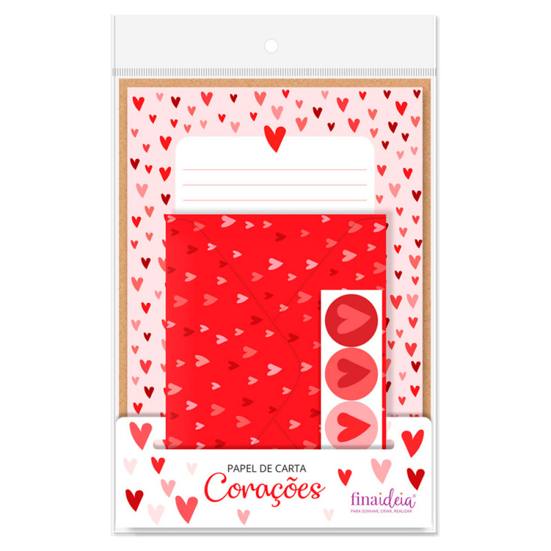 PAPEL DE CARTA CORACOES # 1736