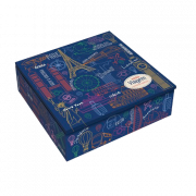 CAIXA MINHA VIAGEM MEMORIAS 18X18X5.5CM # 0777