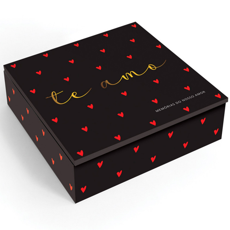 CAIXA MEMORIAS TE AMO CORACAO 18X18X5.5CM # 0771