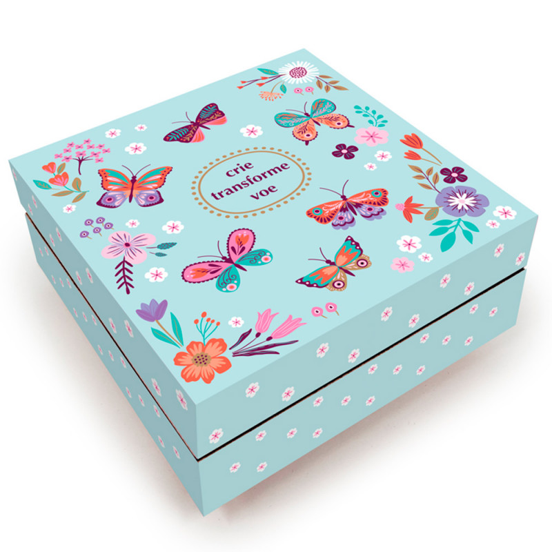 PORTA JOIAS ANELEIRA BORBOLETAS 12.7X5.3CM # 4988