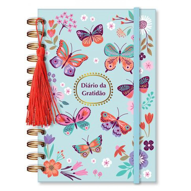 DIARIO GRATIDAO BORBOLETAS 80 FOLHAS 18X13CM # 5362
