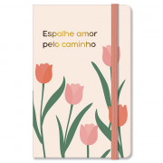 CADERNETA LISA TULIPAS 80 FOLHAS 15X10CM # 7961