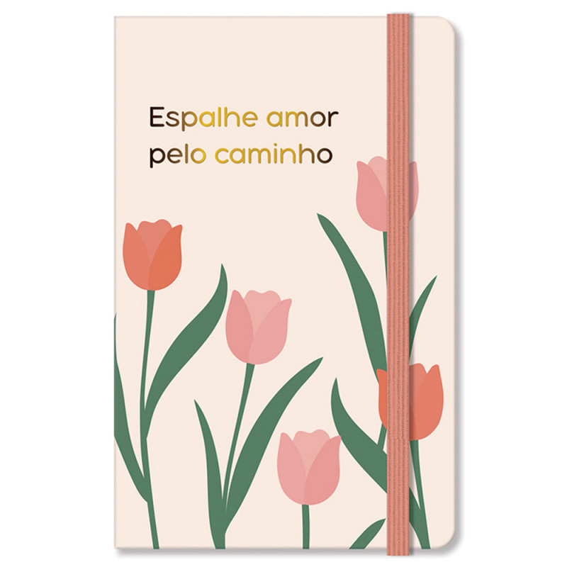 CADERNETA LISA TULIPAS 80 FOLHAS 15X10CM # 7961