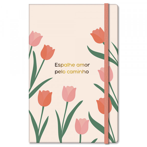 CADERNETA TULIPAS SEM PAUTAS 80 FOLHAS # 7918