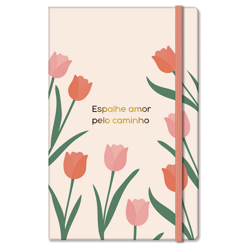 CADERNETA TULIPAS SEM PAUTAS 80 FOLHAS # 7918