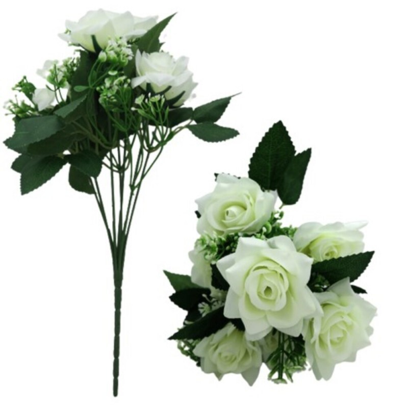 BUQUE ROSAS BRANCA 31CM # FLOA94