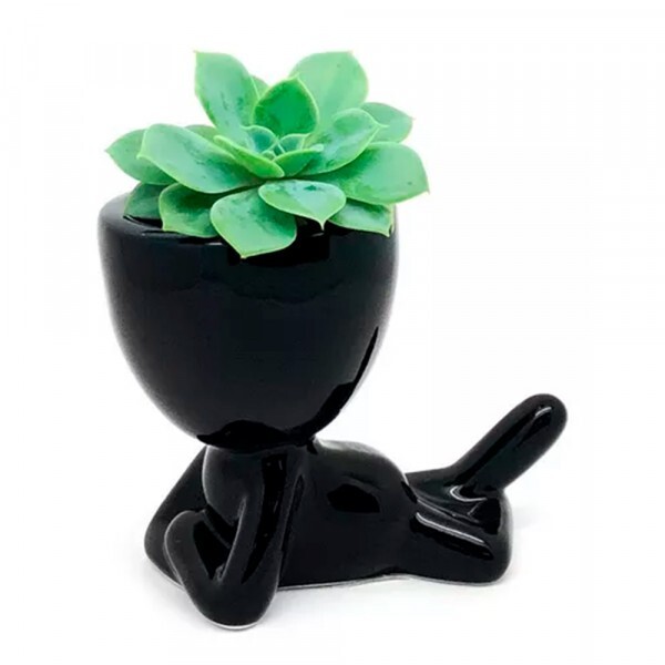 CACHEPOT BOB C/PLANTA 10X10CM # MG-5149