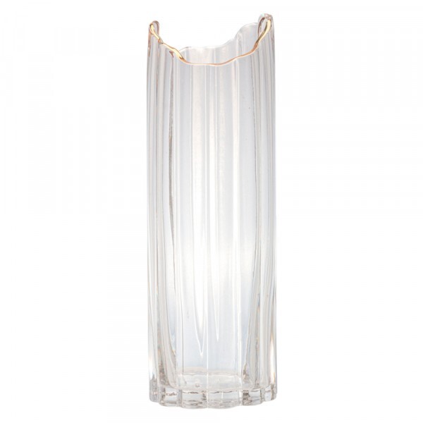 VASO C/BORDA DOURADA 10X30CM #29103