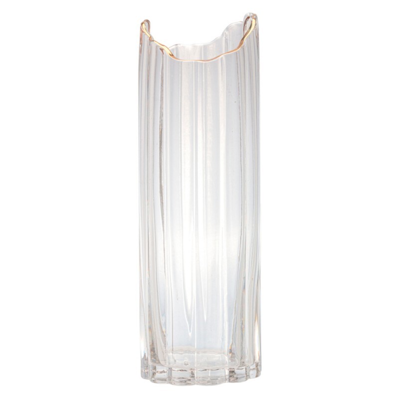 VASO C/BORDA DOURADA 10X30CM #29103